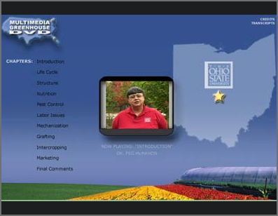 Screenshot of the Multimedia Greenhouse DVD