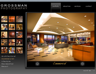 Screenshot of the Grossman Photo Site