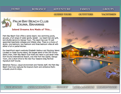 Screenshot of Palm Bay Beach Club