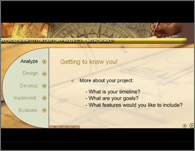 Screenshot of So You Wanna Start a Project...